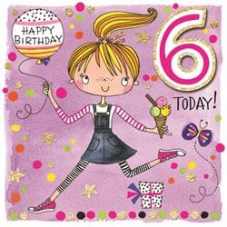 Ice cream 6th Birthday Card