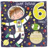 Astronaut 6th Birthday Card