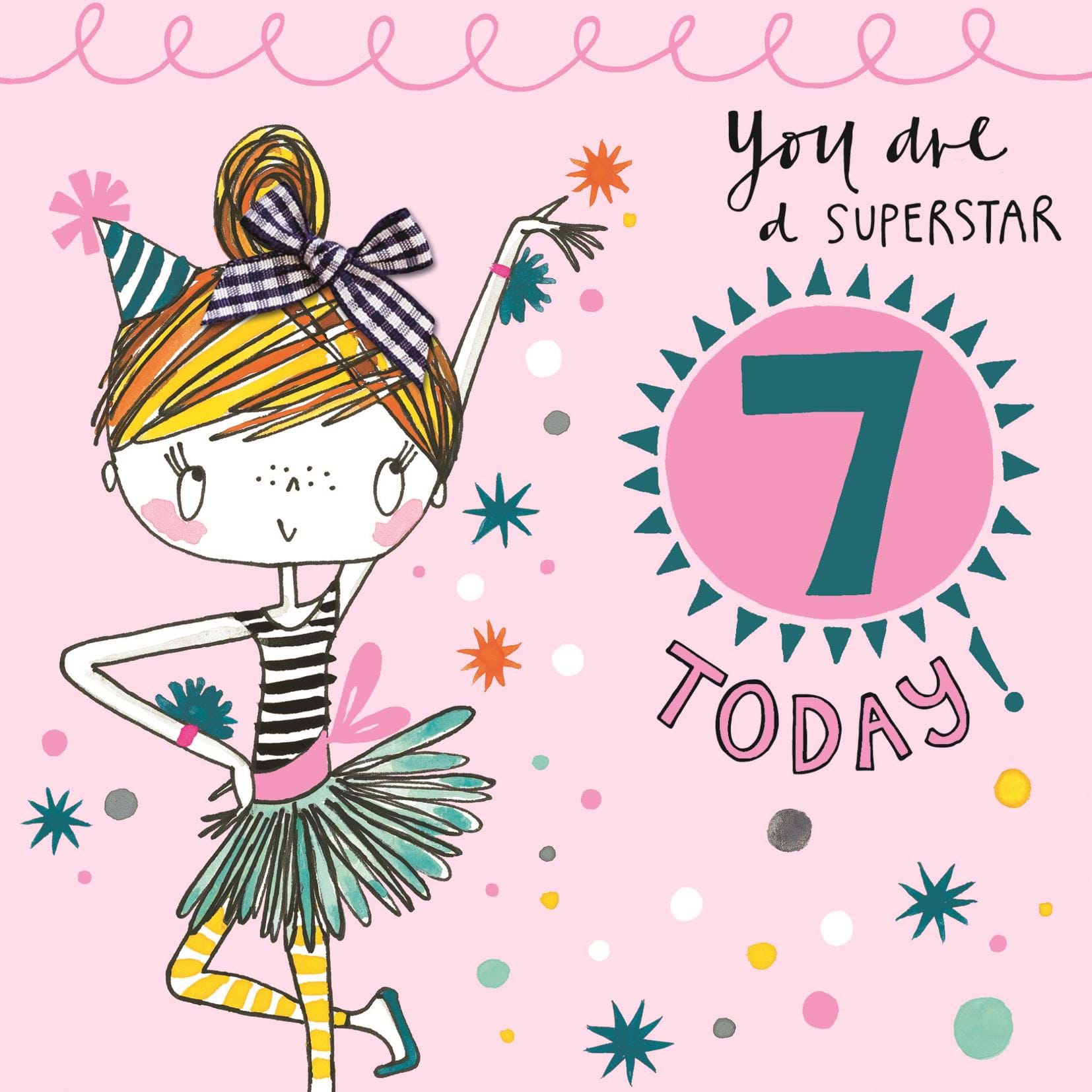 Superstar 7th Birthday Card