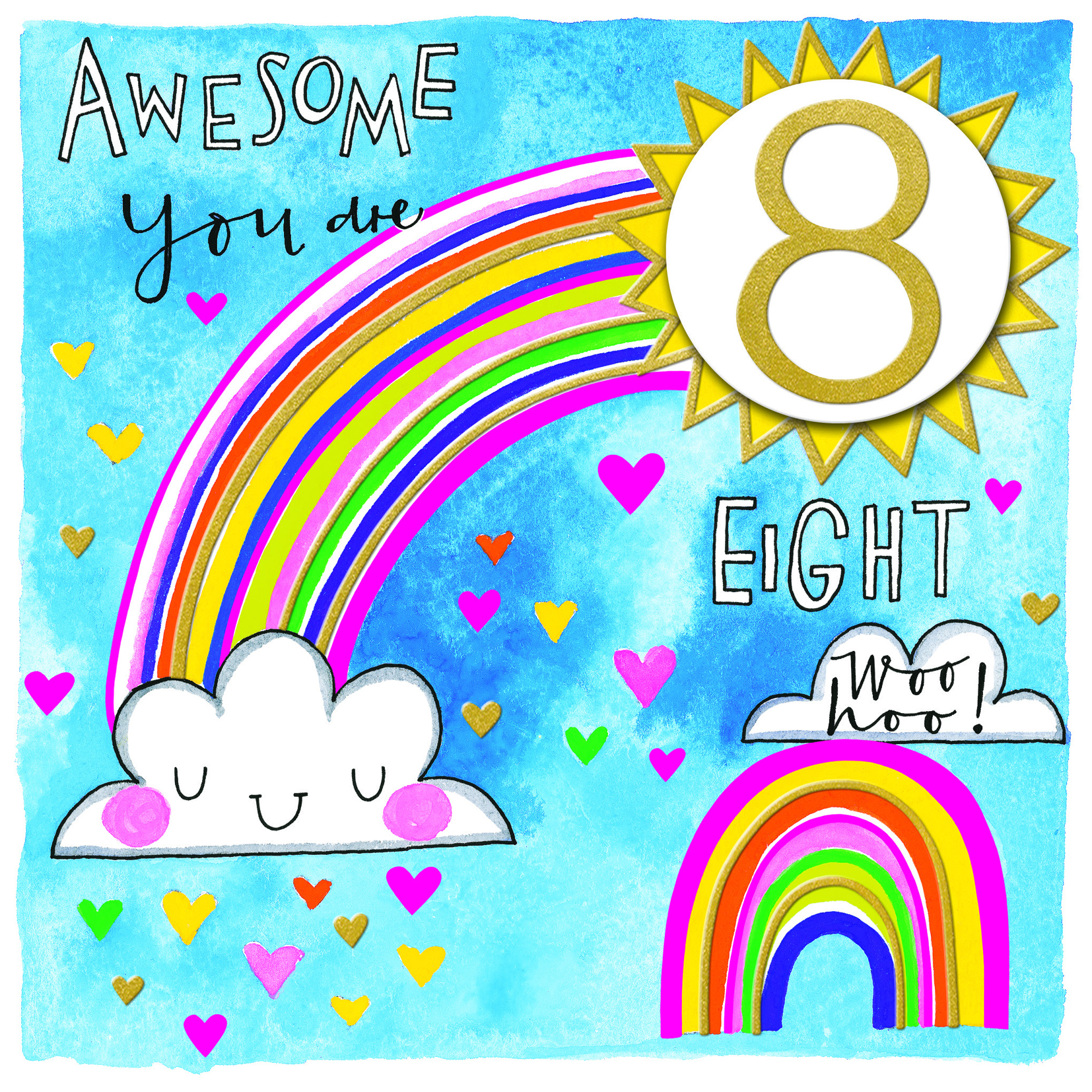 Awesome 8th Birthday Card
