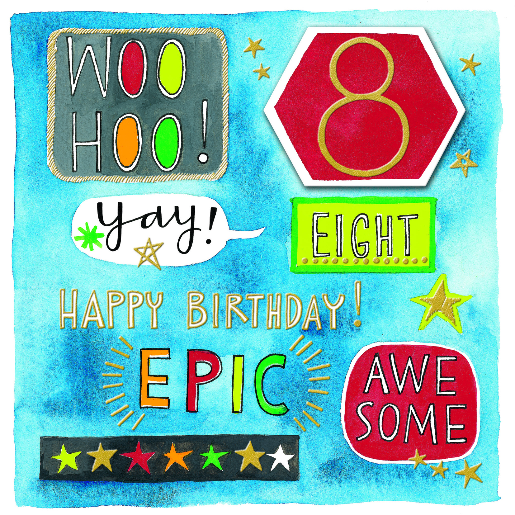 Epic 8th Birthday Card