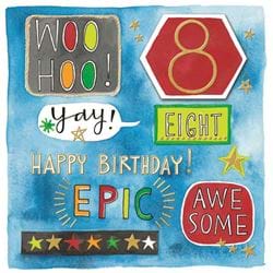 Epic 8th Birthday Card