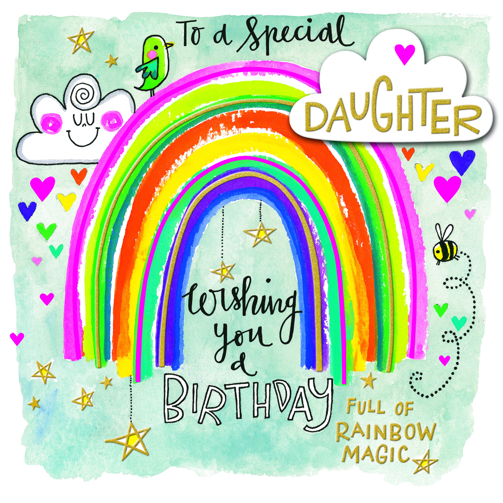 Rainbow Daughter Birthday Card