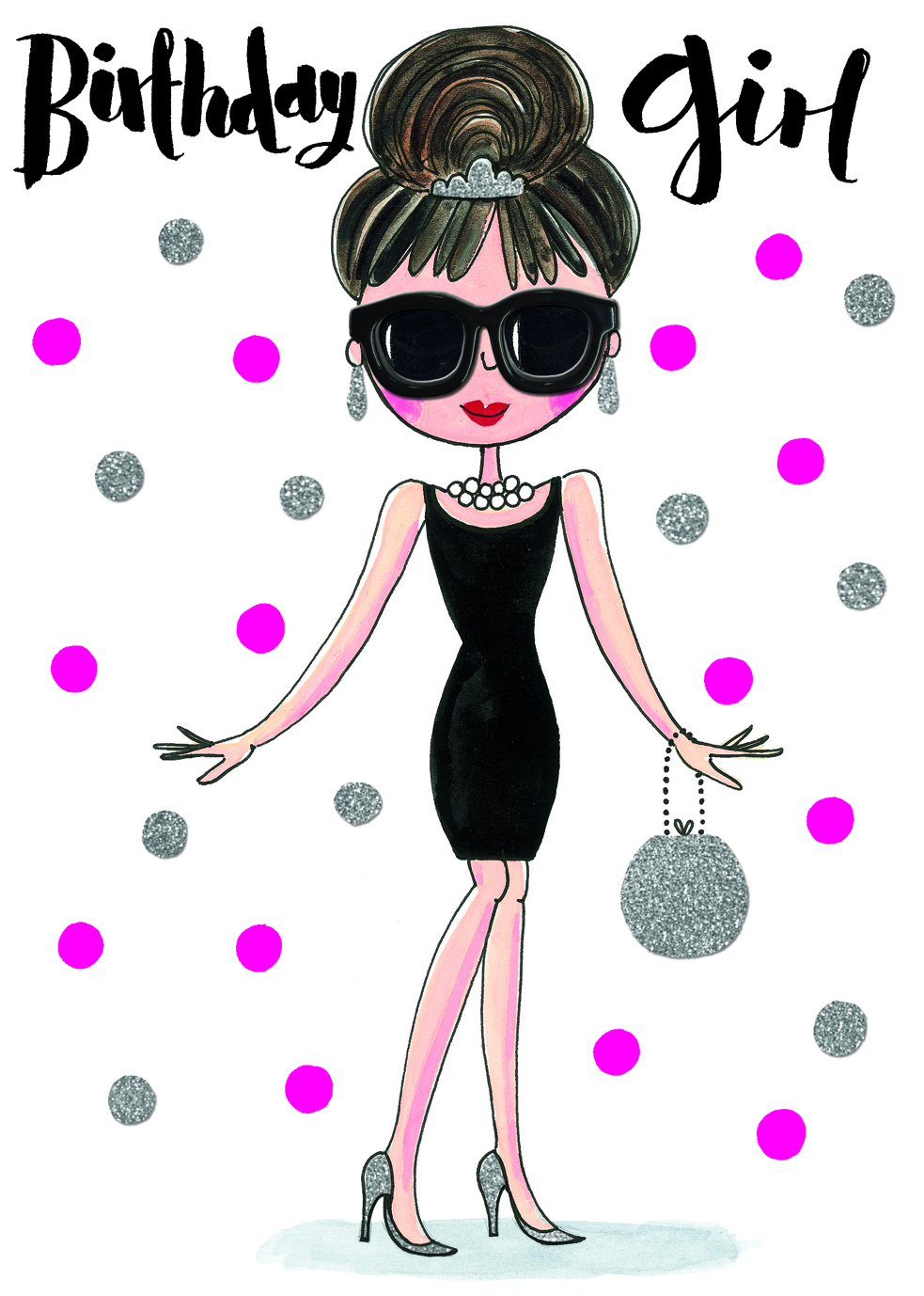 Glamourous Girl Birthday Card
