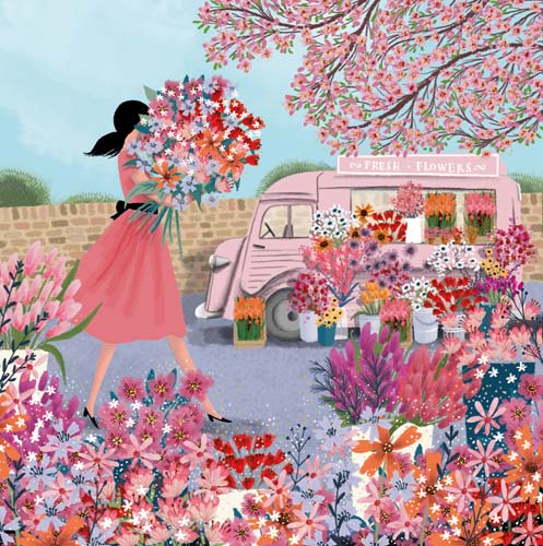 Fresh Flowers Greeting Card