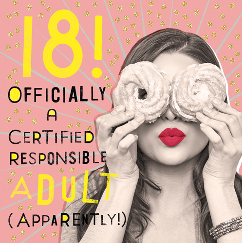 Adult 18th Birthday Card