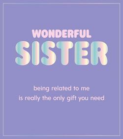 Gift Sister Birthday Card