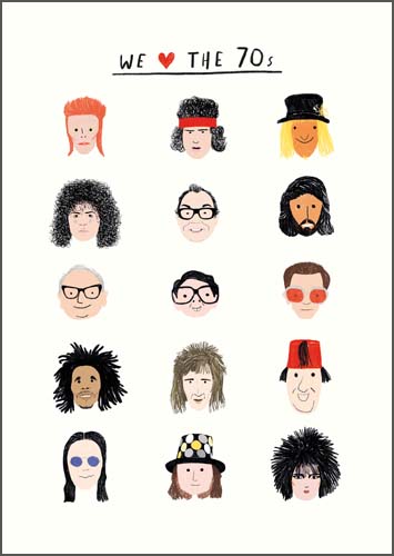 Love the 70's Birthday Card