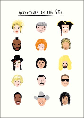 Acceptable 80's Birthday Card
