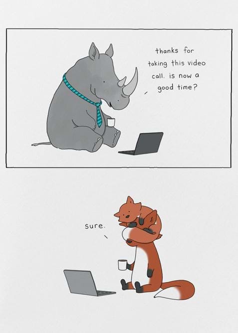 Video Call Cons Greeting Card