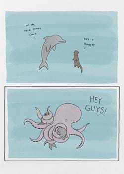 Hugging Octopus Greeting Card