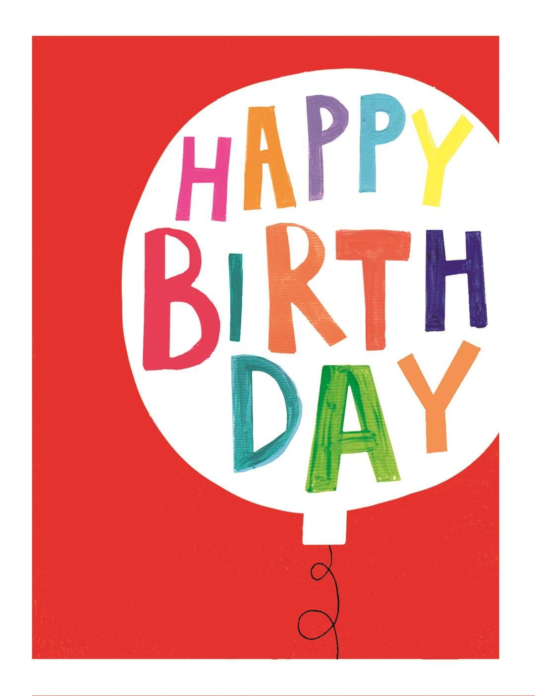 Silver Balloon Birthday Card