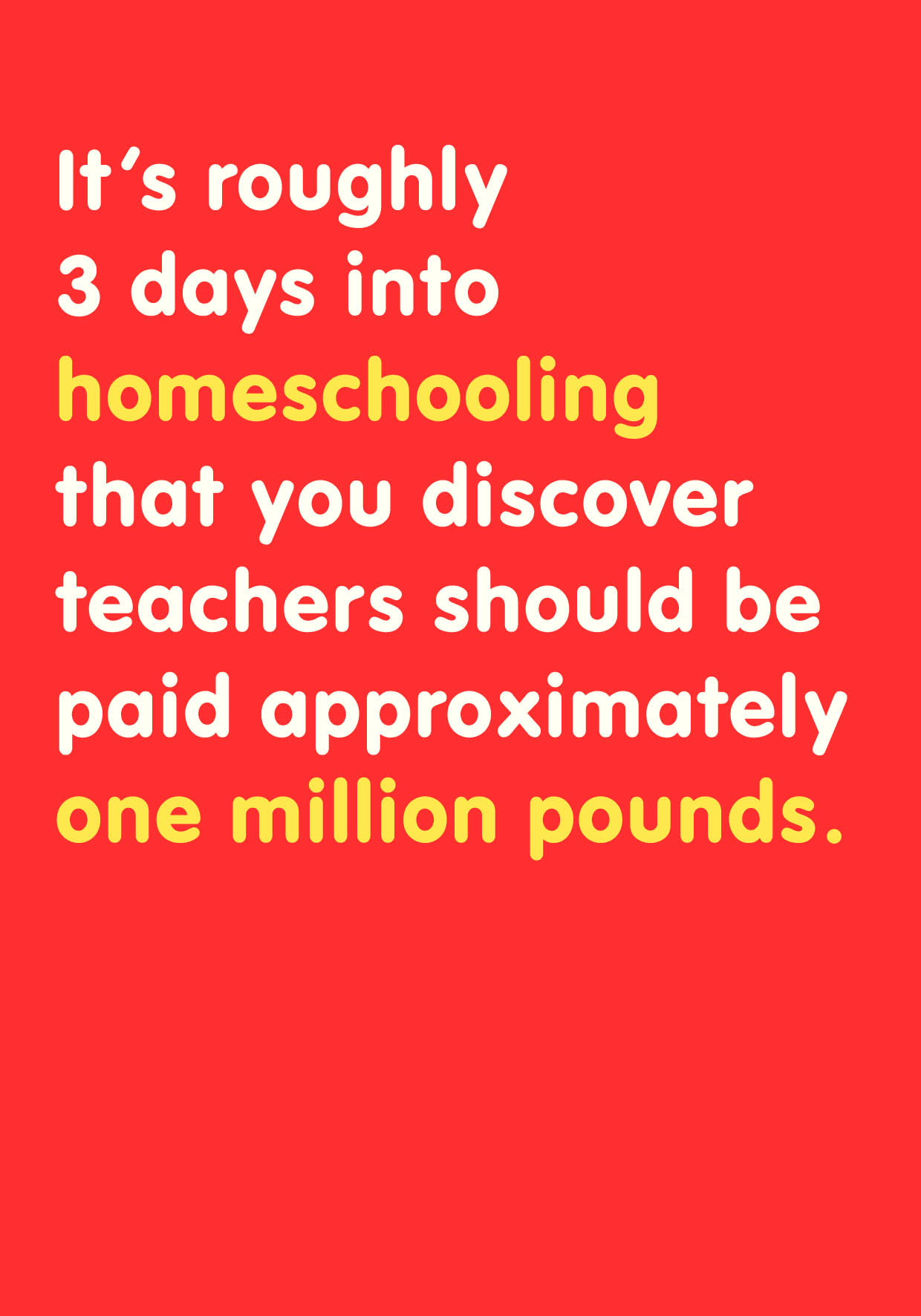 Home Schooling Greeting Card