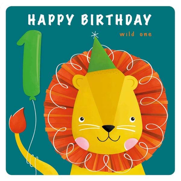 Lion 1st Birthday Card
