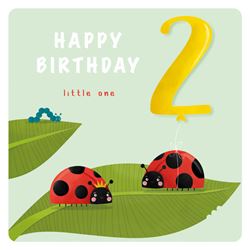 Ladybird 2nd Birthday Card