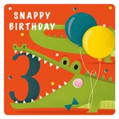 Crocodile 3rd Birthday Card