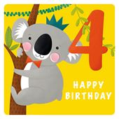 Koala 4th Birthday Card