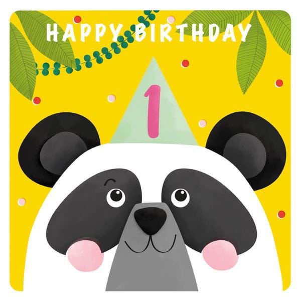 Panda 1st Birthday Card