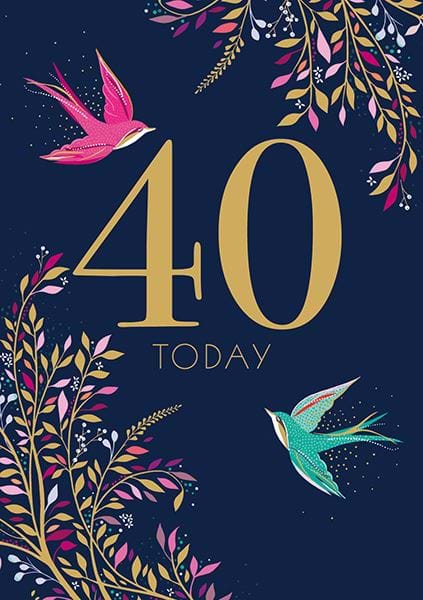 Swallows 40th Birthday Card