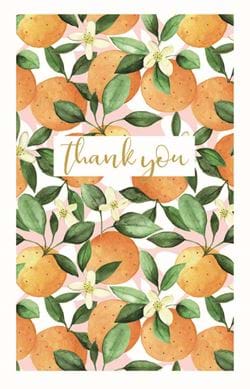 Orange Blossom Thank you Notecard Pack (8)