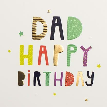 Colourful Dad Birthday Card