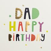 Colourful Dad Birthday Card