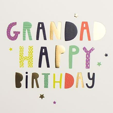 Colourful Grandad Birthday Card
