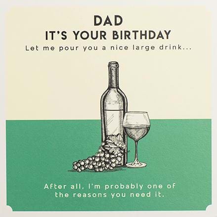 Large Drink Dad Birthday Card