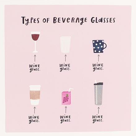 Wine Glass Greeting Card