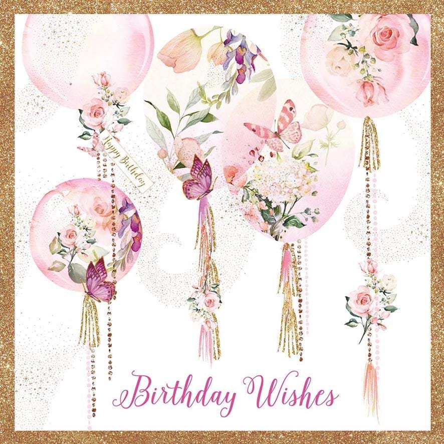 Butterfly Balloons Birthday Card