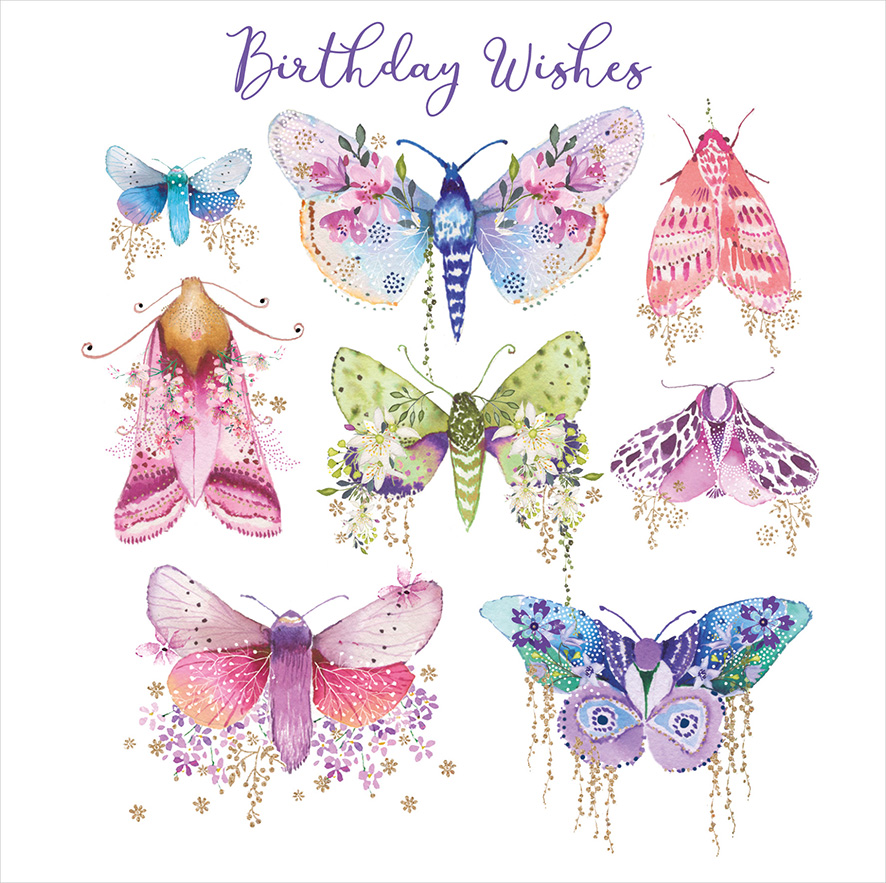 Butterflies Birthday Card