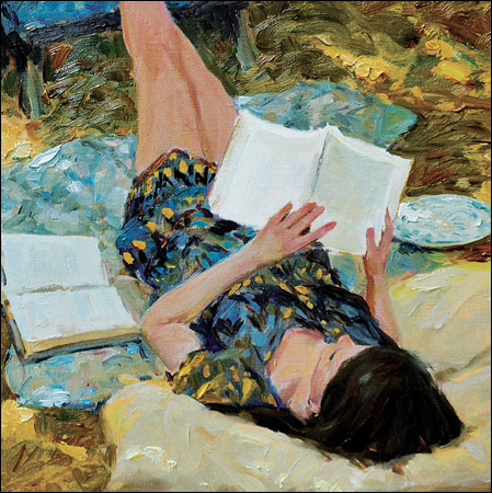 The Reader Greeting Card