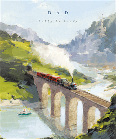 Steam Journey Dad Birthday Card