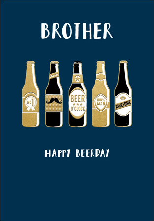 Beer Brother Birthday Card