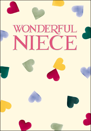 Hearts Niece Birthday Card