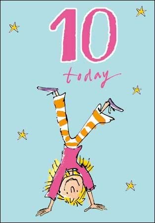 Handstand 10th Birthday Card