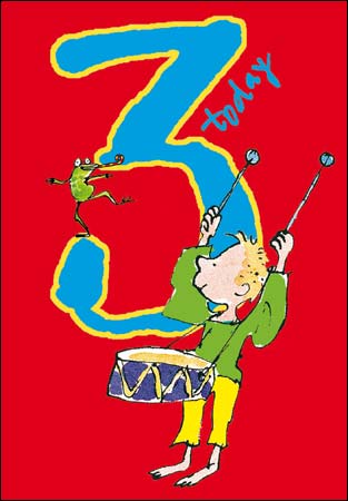 Drummer 3rd Birthday Card