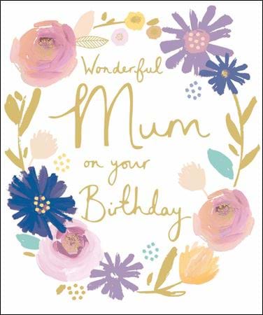 Wonderful Mum Birthday Card