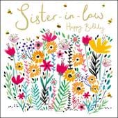 Floral Sister-in-law Birthday Card