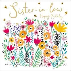 Floral Sister-in-law Birthday Card