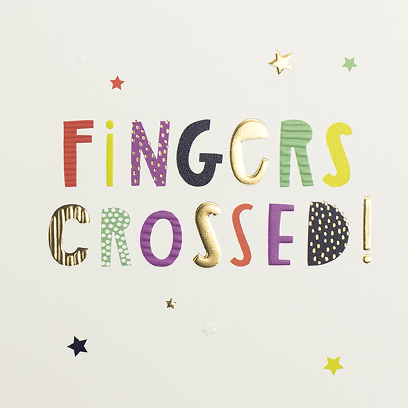 Fingers Crossed Good Luck Card