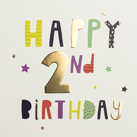 Bright 2nd Birthday Card