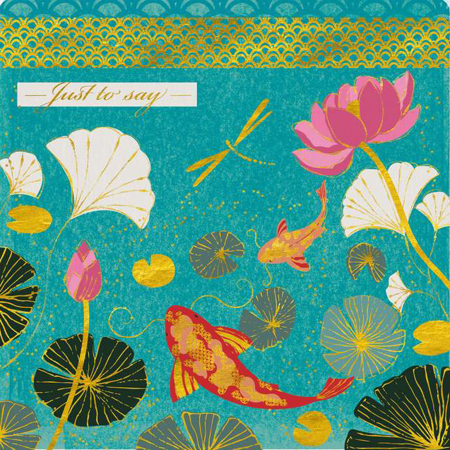 Floral Fish Greeting Card