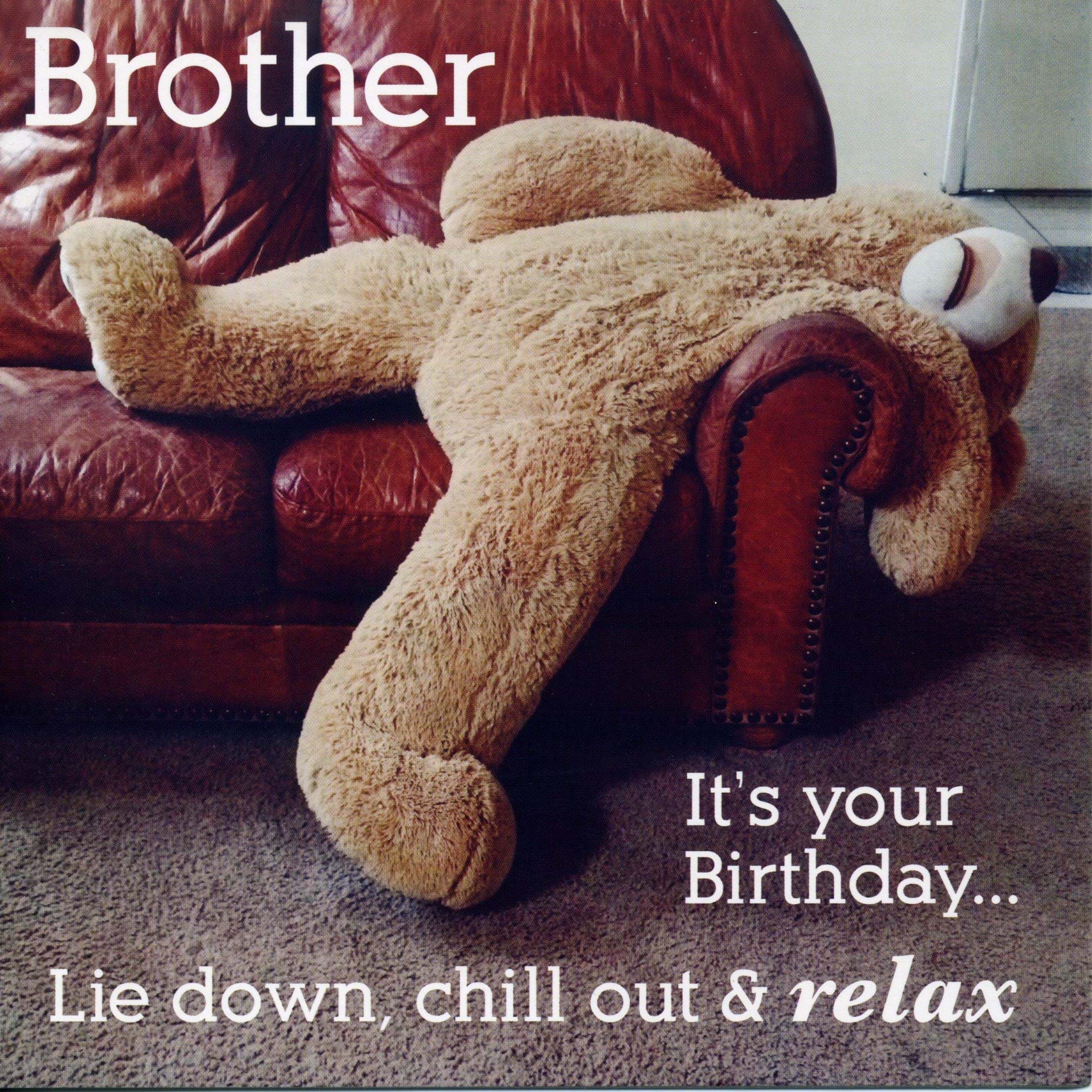 Bear on the Chair Brother Birthday Card