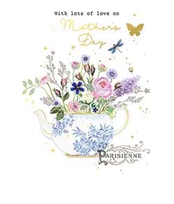 Floral Teapot Mother's Day Card