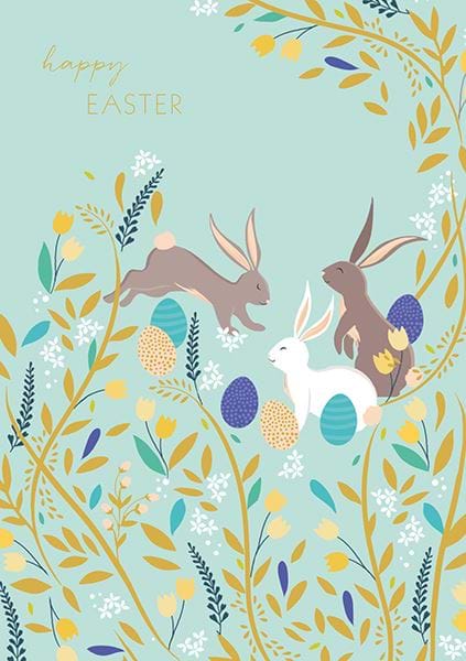 Jumping Bunny Easter Card