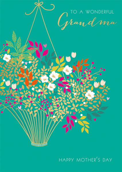 Hanging Basket Mother's Day Card