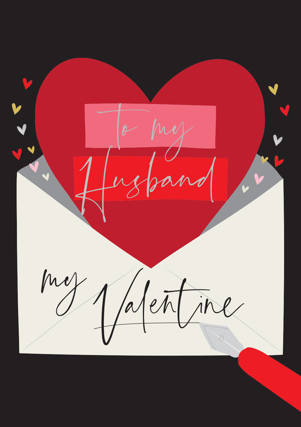 Letter Husband Valentine's Day Card