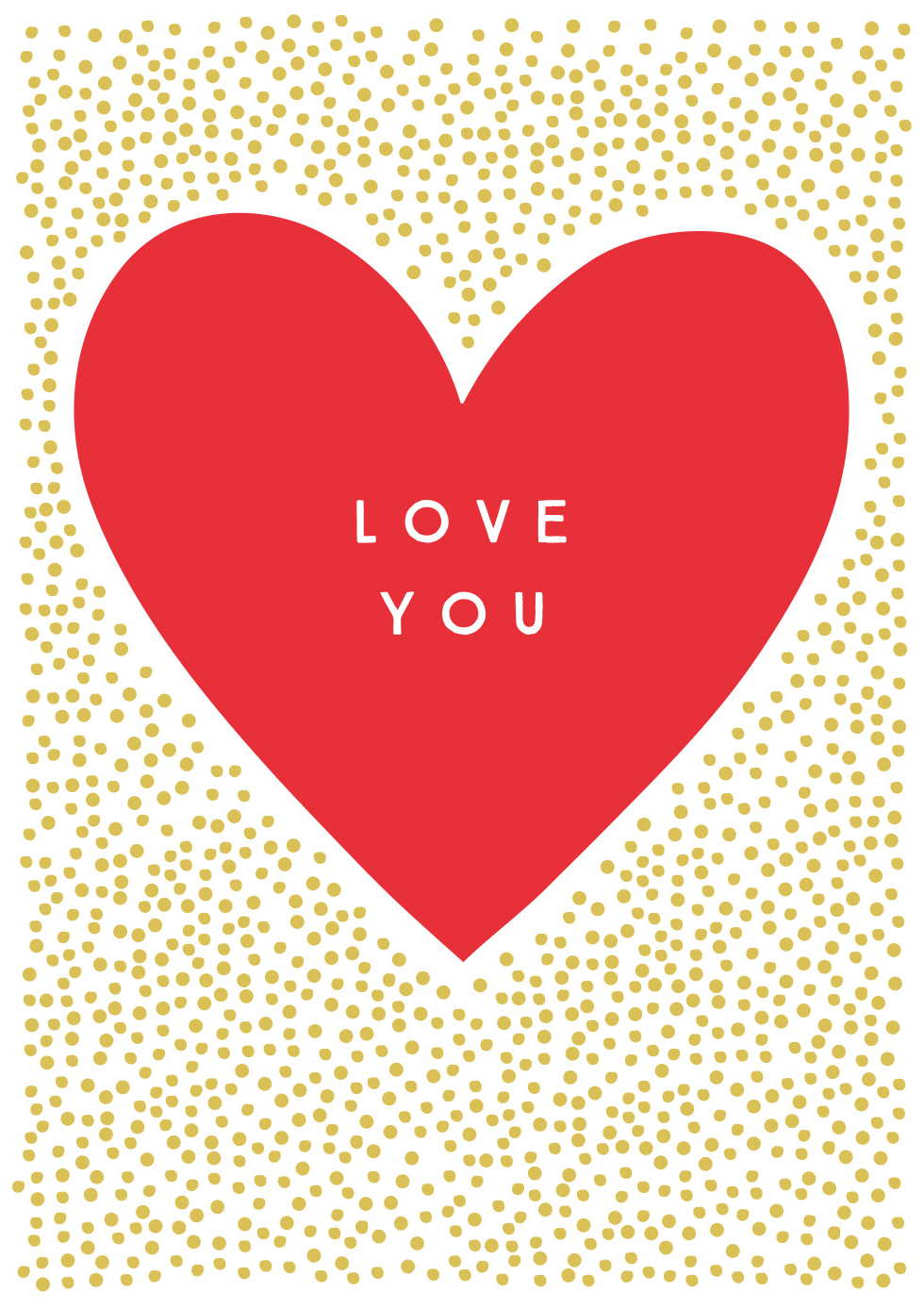 Gold Dots Greeting Card