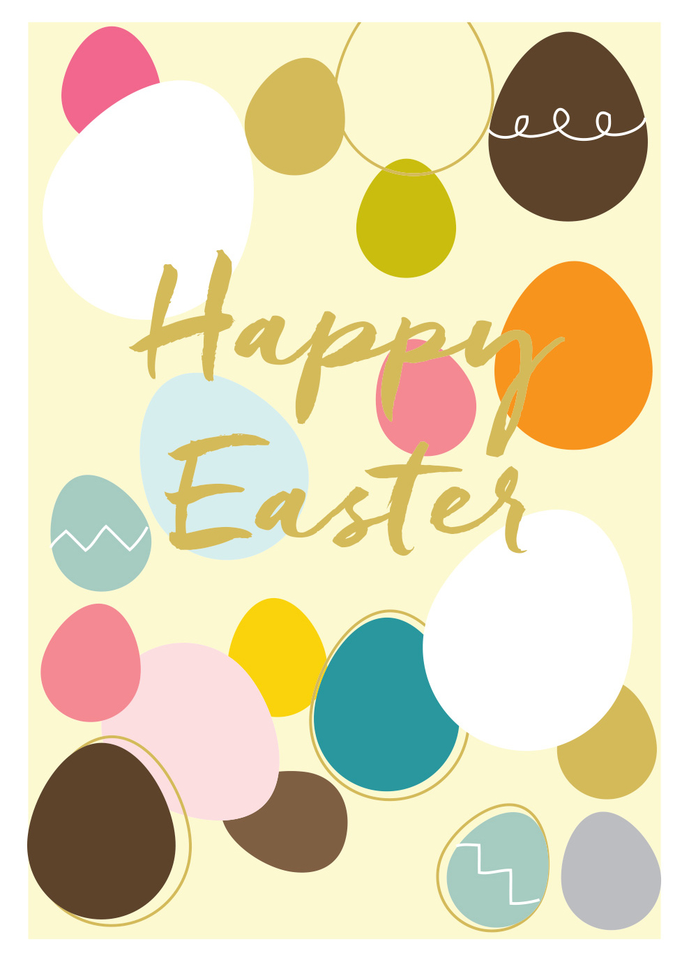 Colourful Eggs Easter Card Pack (5)